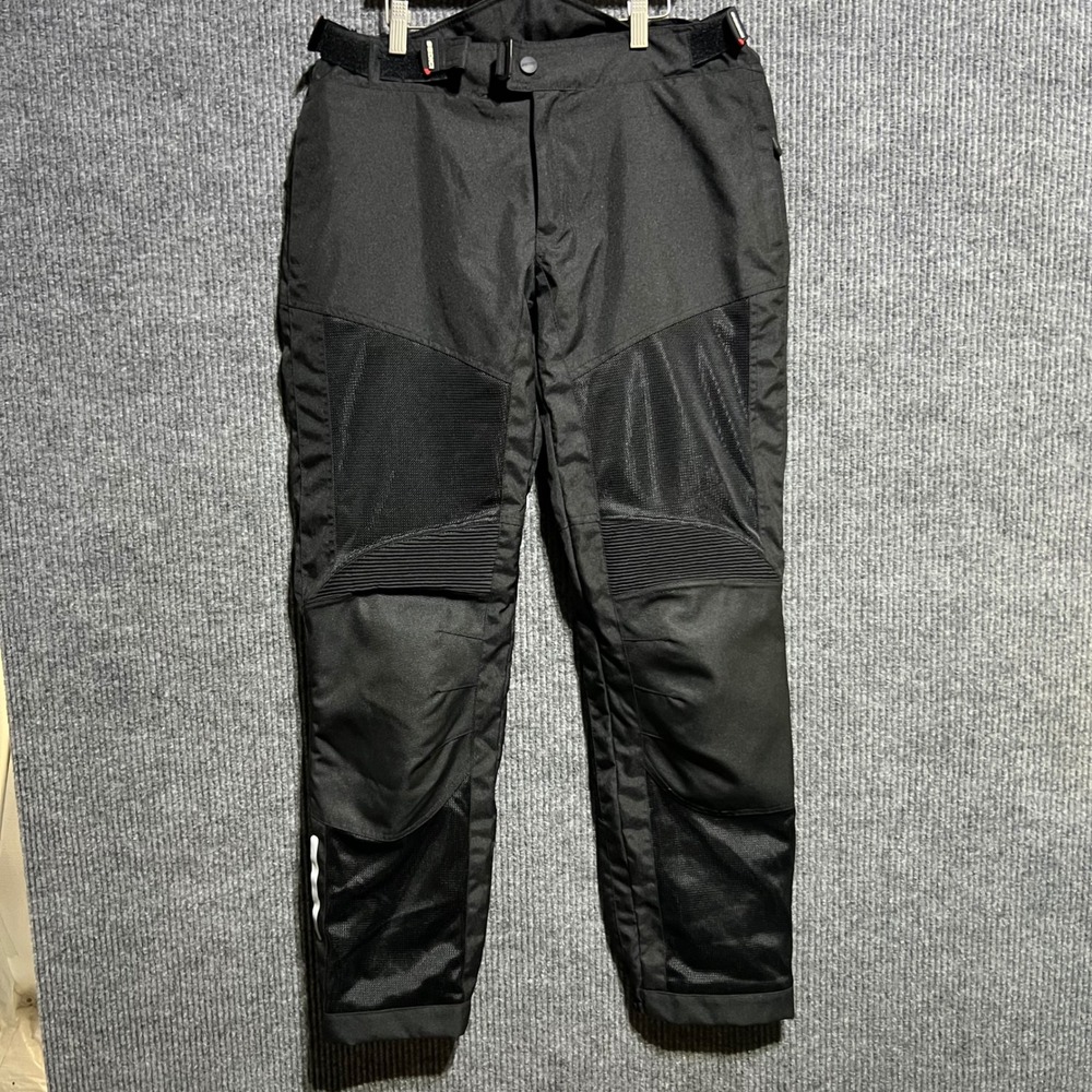 Sedici ADV Series Motorcycle Pants Mens M Black Padded Knee Touring Mesh Textile